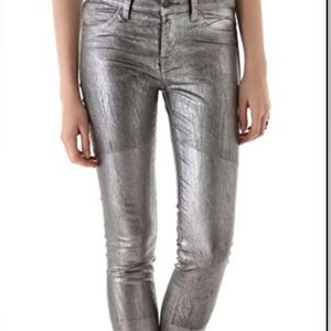 J Brand silver metallic jeans /pants